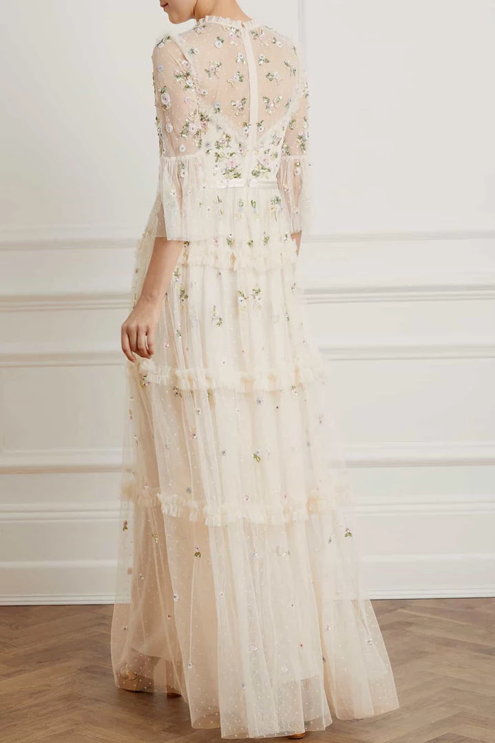 Needle & Thread Holding LTD Shimmer Ditsy Long Sleeve Gown 9 Needle & Thread Holding LTD Shimmer Ditsy Long Sleeve Gown