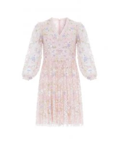 Needle & Thread Holding LTD Shimmer Fairytale V-Neck Mini Dress Womenswear