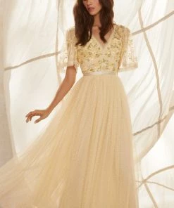 Needle & Thread Holding LTD Shimmer Primrose Bodice Ankle Gown