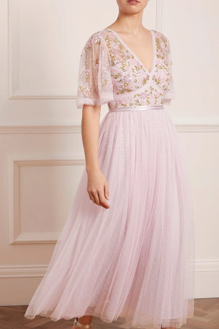 Needle & Thread Holding LTD Shimmer Primrose Bodice Ankle Gown Womenswear 3 Needle & Thread Holding LTD Shimmer Primrose Bodice Ankle Gown Womenswear