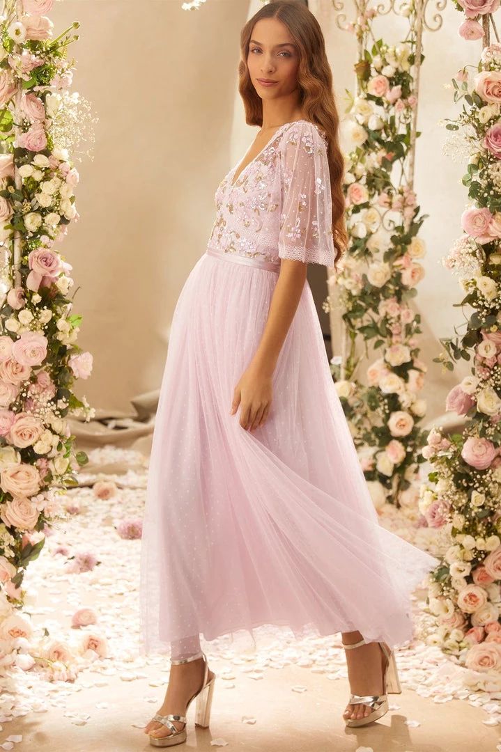 Needle & Thread Holding LTD Shimmer Primrose Bodice Ankle Gown Womenswear 10 Needle & Thread Holding LTD Shimmer Primrose Bodice Ankle Gown Womenswear