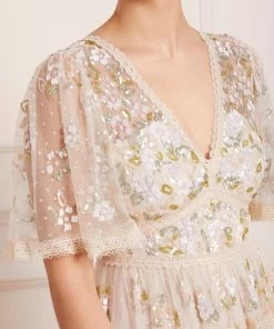 Needle & Thread Holding LTD Womenswear Shimmer Primrose Midaxi Dress