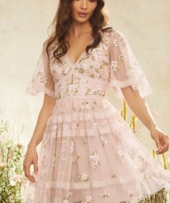 Needle & Thread Holding LTD Shimmer Primrose Mini Dress Womenswear