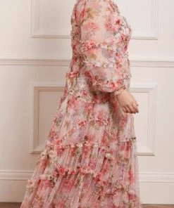 Needle & Thread Holding LTD Womenswear Summer Song Diamond Ruffle Gown