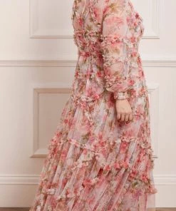 Needle & Thread Holding LTD Womenswear Summer Song Diamond Ruffle Gown