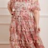 Needle & Thread Holding LTD Summer Song Peaches Smocked Ankle Gown