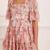 Needle & Thread Holding LTD Summer Song Peaches Smocked Micro Mini Dress