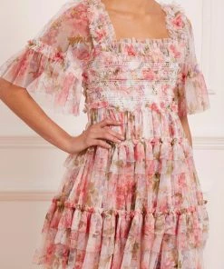 Needle & Thread Holding LTD Summer Song Peaches Smocked Micro Mini Dress 13 Needle & Thread Holding LTD Summer Song Peaches Smocked Micro Mini Dress