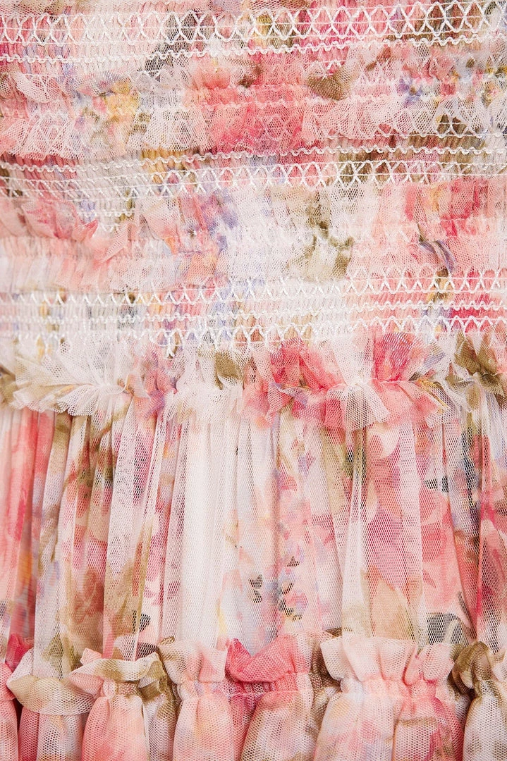 Needle & Thread Holding LTD Summer Song Peaches Smocked Micro Mini Dress 7 Needle & Thread Holding LTD Summer Song Peaches Smocked Micro Mini Dress