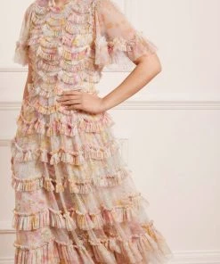 Needle & Thread Holding LTD Sunrise Bloom Ruffle Short Sleeve Ballerina Dress Womenswear 14 Needle & Thread Holding LTD Sunrise Bloom Ruffle Short Sleeve Ballerina Dress Womenswear