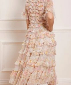 Needle & Thread Holding LTD Sunrise Bloom Ruffle Short Sleeve Ballerina Dress Womenswear 19 Needle & Thread Holding LTD Sunrise Bloom Ruffle Short Sleeve Ballerina Dress Womenswear