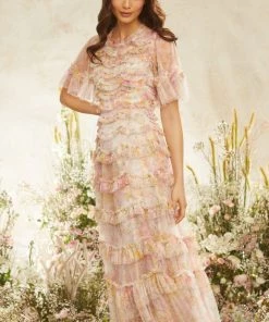 Needle & Thread Holding LTD Sunrise Bloom Ruffle Short Sleeve Ballerina Dress Womenswear 20 Needle & Thread Holding LTD Sunrise Bloom Ruffle Short Sleeve Ballerina Dress Womenswear