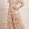 Needle & Thread Holding LTD Womenswear Sunrise Bloom Ruffle Short Sleeve Gown