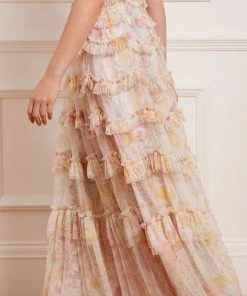 Needle & Thread Holding LTD Womenswear Sunrise Bloom Ruffle Short Sleeve Gown 17 Needle & Thread Holding LTD Womenswear Sunrise Bloom Ruffle Short Sleeve Gown