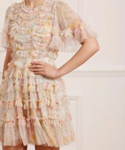 Needle & Thread Holding LTD Sunrise Bloom Ruffle Short Sleeve Mini Dress