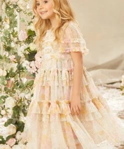 Needle & Thread Sales 16 Needle & Thread Holding LTD Sunrise Bloom Smocked Kids Dress