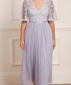 Needle & Thread Holding LTD Sweetheart Lace Bodice Ankle Gown Womenswear