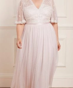 Needle & Thread Holding LTD Sweetheart Lace Bodice Ankle Gown Womenswear