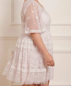 Needle & Thread Holding LTD Sweetheart Lace Mini Dress Womenswear 12 Needle & Thread Holding LTD Sweetheart Lace Mini Dress Womenswear