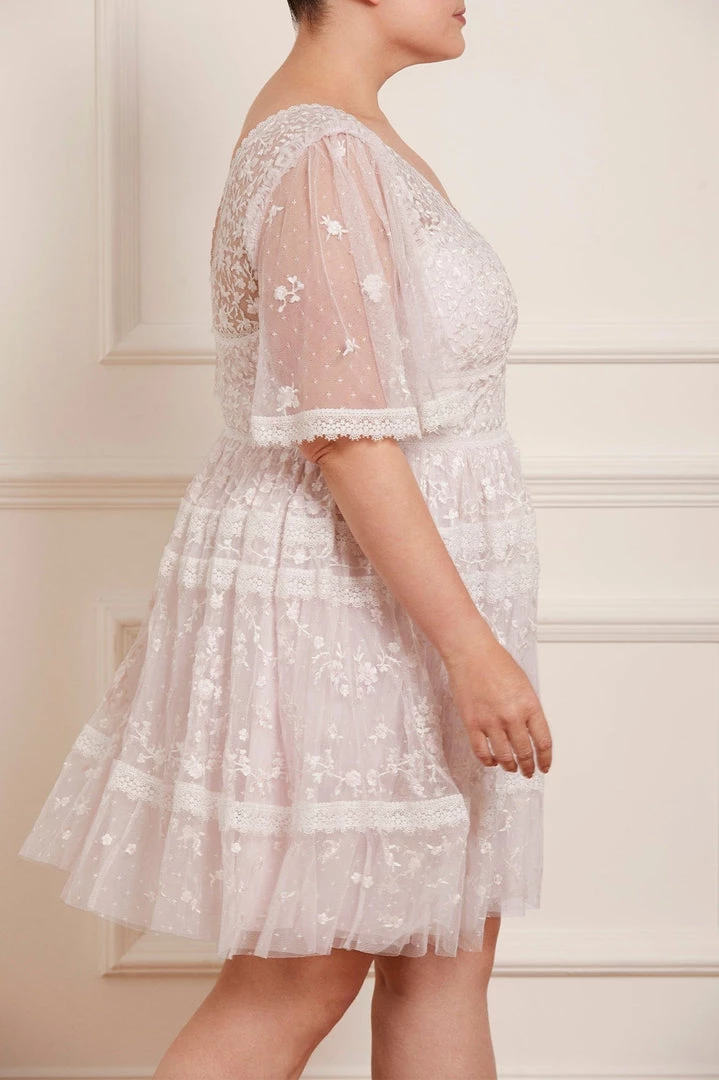 Needle & Thread Holding LTD Sweetheart Lace Mini Dress Womenswear 5 Needle & Thread Holding LTD Sweetheart Lace Mini Dress Womenswear