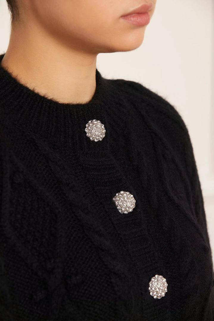 Needle & Thread Holding LTD Sylvie Cable Jewelled Knee Length Cape 7 Needle & Thread Holding LTD Sylvie Cable Jewelled Knee Length Cape