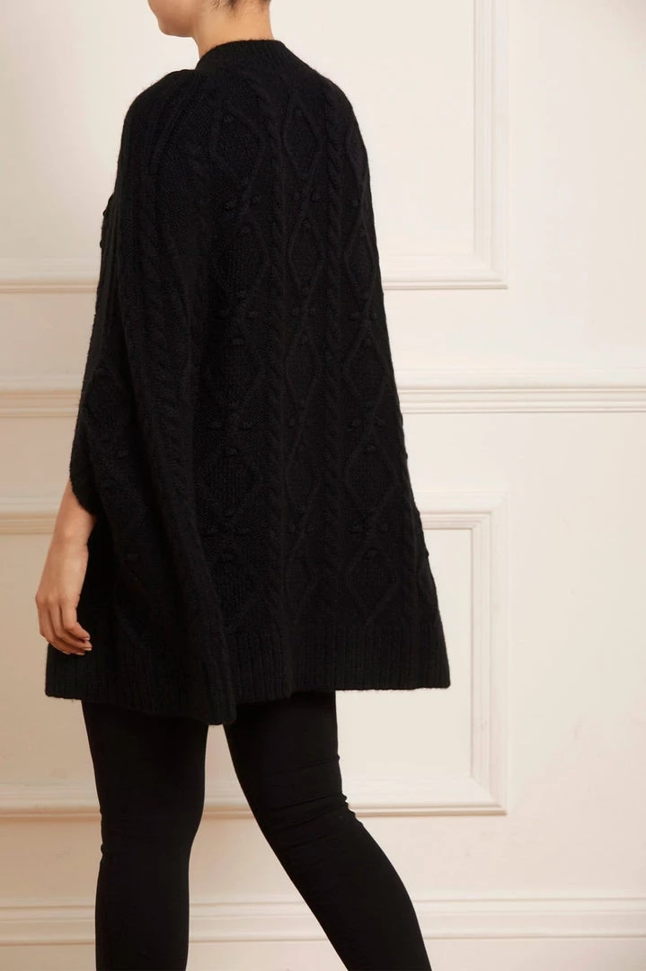 Needle & Thread Holding LTD Sylvie Cable Jewelled Knee Length Cape 8 Needle & Thread Holding LTD Sylvie Cable Jewelled Knee Length Cape