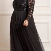 Needle & Thread Holding LTD Tempest V-Neck Bodice Ankle Gown