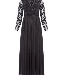 Needle & Thread Holding LTD Tempest V-Neck Bodice Ankle Gown