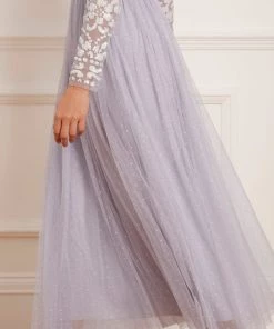 Needle & Thread Holding LTD Tempest V-Neck Bodice Ankle Gown Womenswear