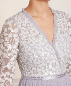 Needle & Thread Holding LTD Tempest V-Neck Bodice Ankle Gown Womenswear