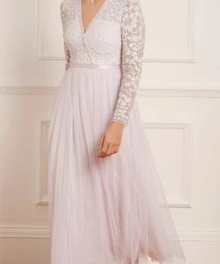 Needle & Thread Holding LTD Tempest V-Neck Bodice Ankle Gown