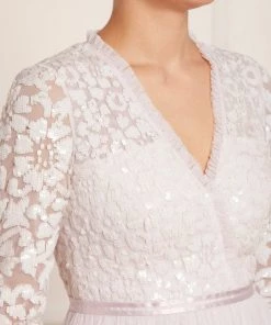 Needle & Thread Holding LTD Tempest V-Neck Bodice Ankle Gown