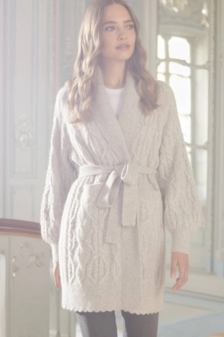 Needle & Thread Holding LTD Twisted Cable Knee Length Cardigan Womenswear 3 Needle & Thread Holding LTD Twisted Cable Knee Length Cardigan Womenswear