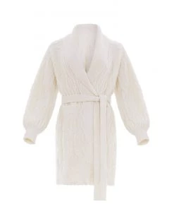 Needle & Thread Holding LTD Twisted Cable Knee Length Cardigan