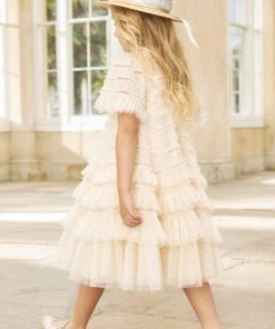 Needle & Thread Holding LTD Responsibly Sourced Valentine Ruffle Kids Dress