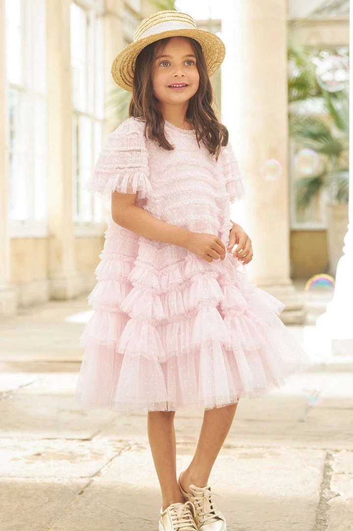 Needle & Thread Holding LTD Responsibly Sourced Valentine Ruffle Kids Dress 3 Needle & Thread Holding LTD Responsibly Sourced Valentine Ruffle Kids Dress