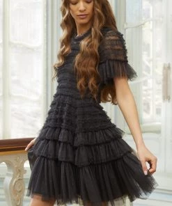 Needle & Thread Holding LTD Valentine Ruffle Micro Mini Dress Womenswear