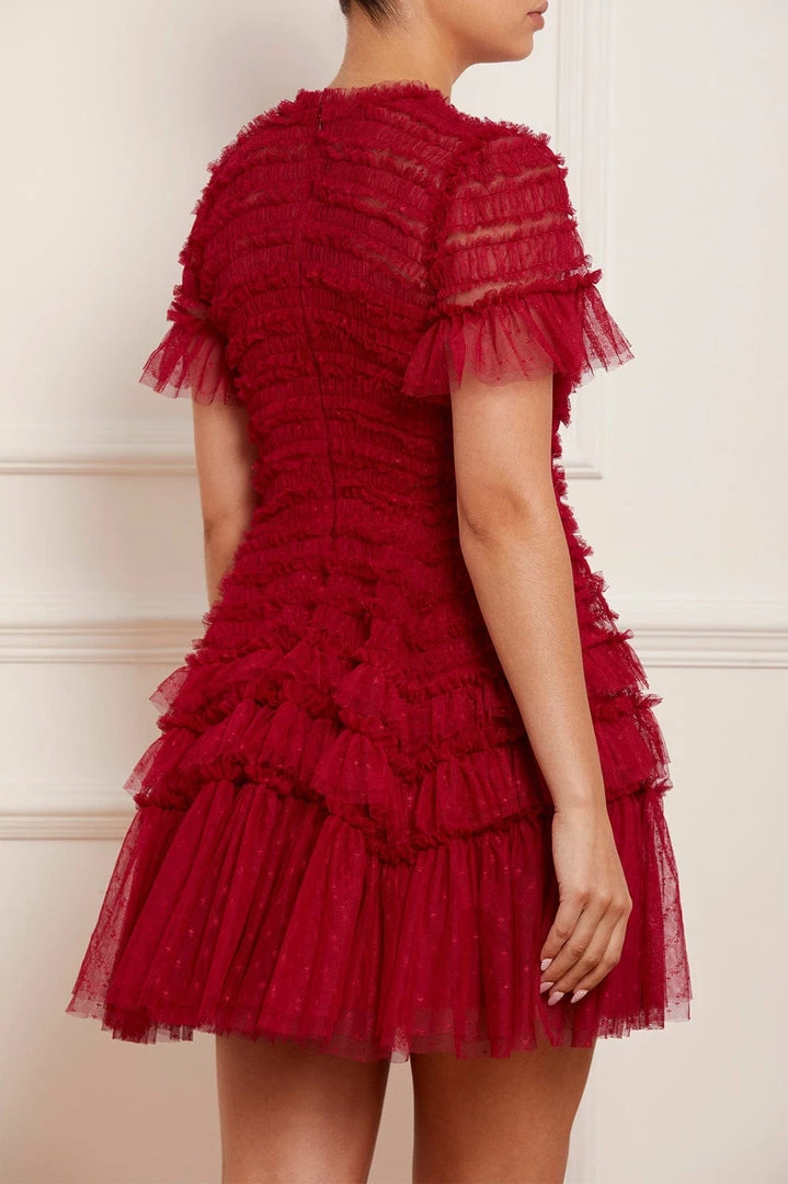 Needle & Thread Holding LTD Womenswear Valentine Ruffle Micro Mini Dress 10 Needle & Thread Holding LTD Womenswear Valentine Ruffle Micro Mini Dress