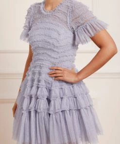 Needle & Thread Holding LTD Valentine Ruffle Micro Mini Dress Womenswear