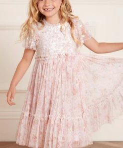 Needle & Thread Holding LTD Vintage Ditsy Sequin Bodice Kids Dress