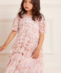 Needle & Thread Holding LTD Vintage Ditsy Valentine Ruffle Kids Dress