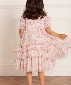 Needle & Thread Holding LTD Vintage Ditsy Valentine Ruffle Kids Dress