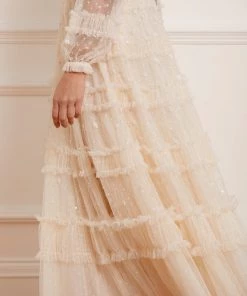 Needle & Thread Holding LTD Violet Shimmer Ankle Gown Womenswear