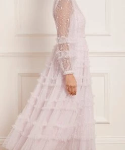 Needle & Thread Holding LTD Violet Shimmer Ankle Gown