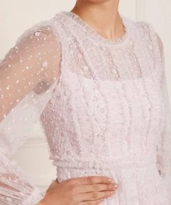 Needle & Thread Holding LTD Violet Shimmer Ankle Gown