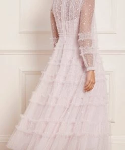 Needle & Thread Holding LTD Violet Shimmer Ankle Gown