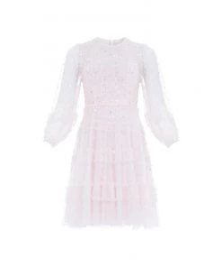 Needle & Thread Holding LTD Womenswear Violet Shimmer Micro Mini Dress