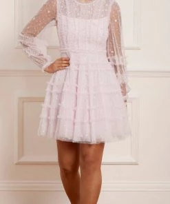 Needle & Thread Holding LTD Womenswear Violet Shimmer Micro Mini Dress