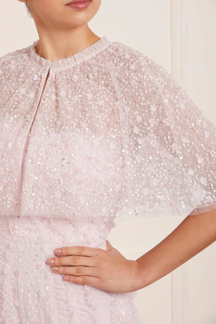 Needle & Thread Holding LTD Violet Shimmer Short Cape Womenswear 3 Needle & Thread Holding LTD Violet Shimmer Short Cape Womenswear