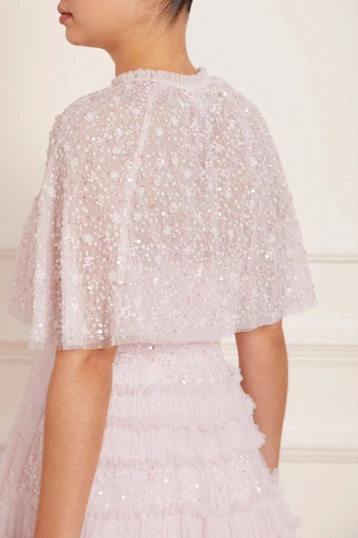 Needle & Thread Holding LTD Violet Shimmer Short Cape Womenswear 6 Needle & Thread Holding LTD Violet Shimmer Short Cape Womenswear